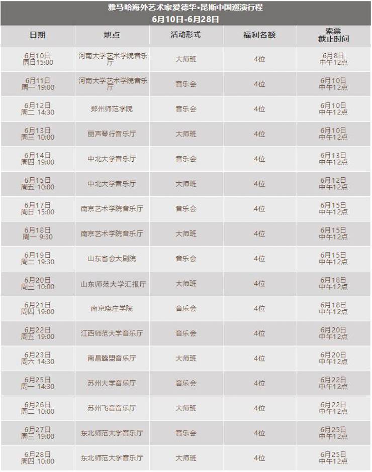 爱德华·昆斯巡演| 2018年必博亚洲音乐奖学金活动正式启动